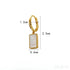18k Gold Plated Sterling Silver Mother of the Pearl Hoop